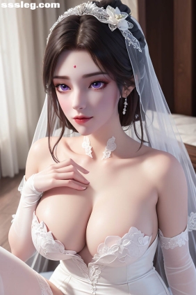 [AI绘画] 月婵 白丝婚纱[56P176M]